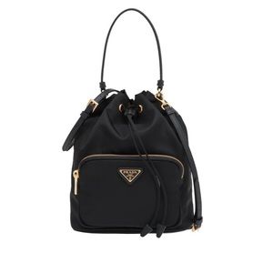 NWT Black Nylon Prada Duet Shoulder Bag